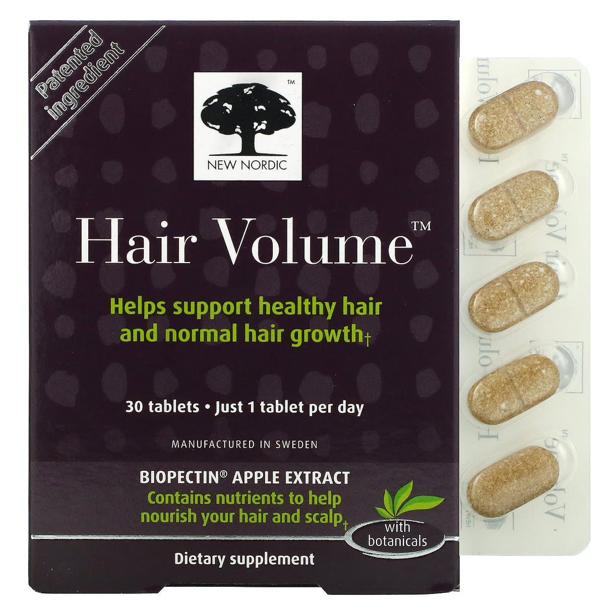 New Nordic US Inc, Hair Volume with Botanicals, 90 Tablets - Supply Center USA