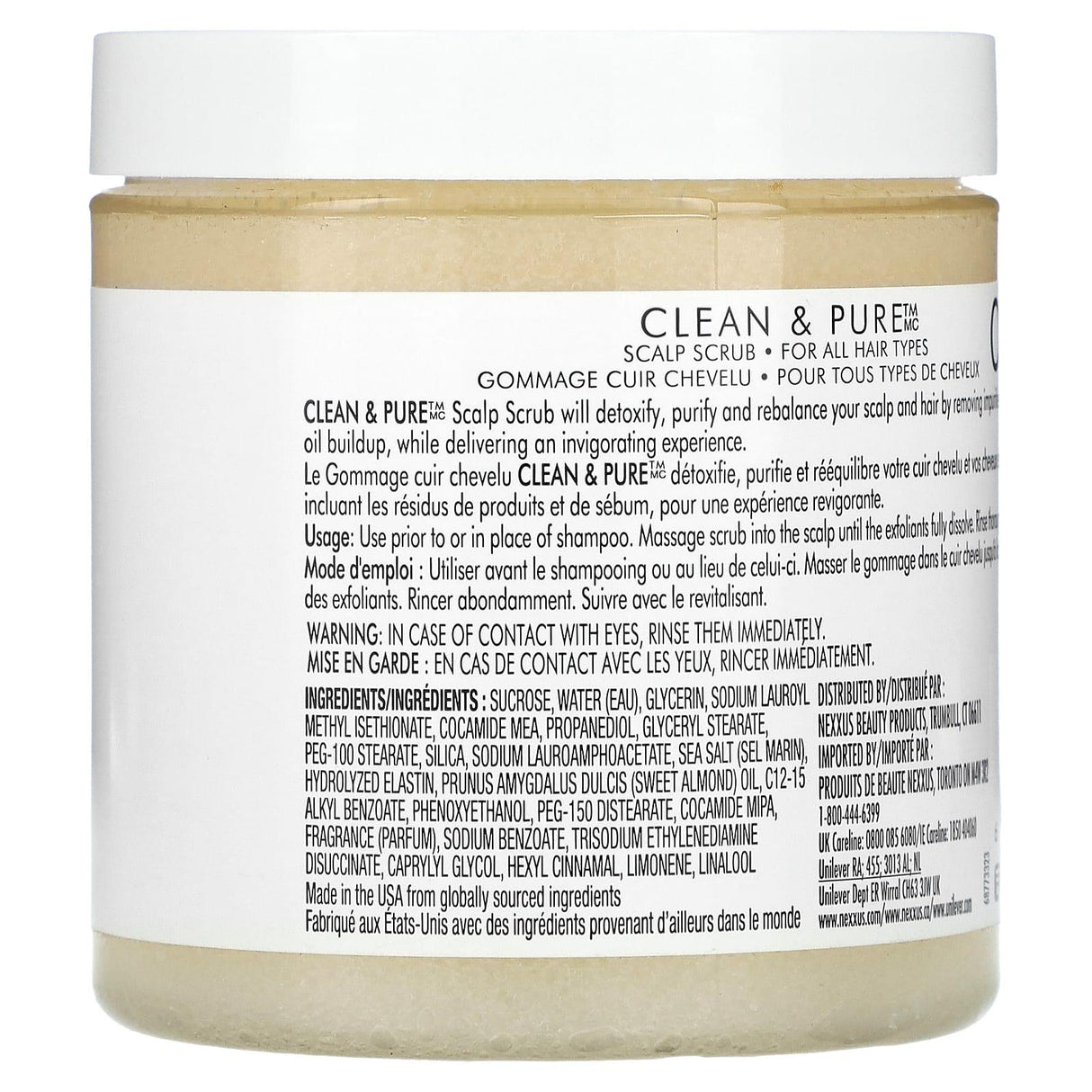 Nexxus, Clean & Pure Scalp Scrub, 11.25 oz (318 g) - Supply Center USA