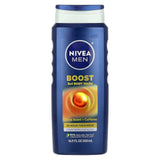 Nivea, Men, Boost 3-In-1 Body Wash, Citrus Scent + Caffeine, 16.9 fl oz (500 ml) - Supply Center USA