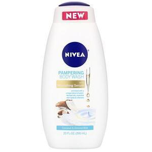 Nivea, Pampering Body Wash, Coconut and Almond Milk, 20 fl oz (591 ml) - Supply Center USA