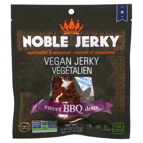 Noble Jerky, Vegan Jerky, Sweet BBQ Doux, 2.47 oz (70 g) - Supply Center USA