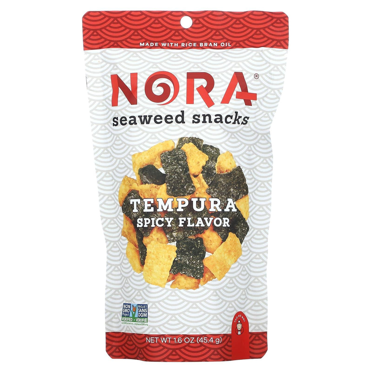 Nora Snacks, Seaweed Snacks, Tempura Spicy, 1.6 oz (45.4 g) - Supply Center USA