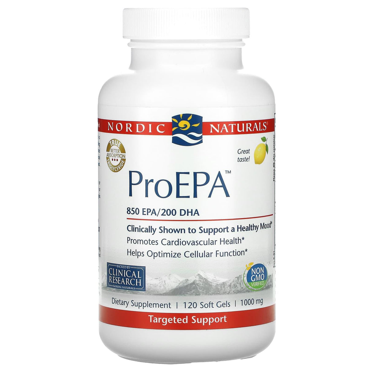 Nordic Naturals, ProEPA, Lemon, 1,000 mg, 120 Softgels - Supply Center USA