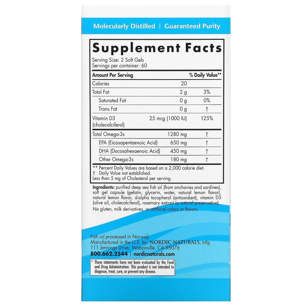Nordic Naturals, Ultimate Omega-D3, Lemon, 640 mg, 60 Soft Gels - Supply Center USA