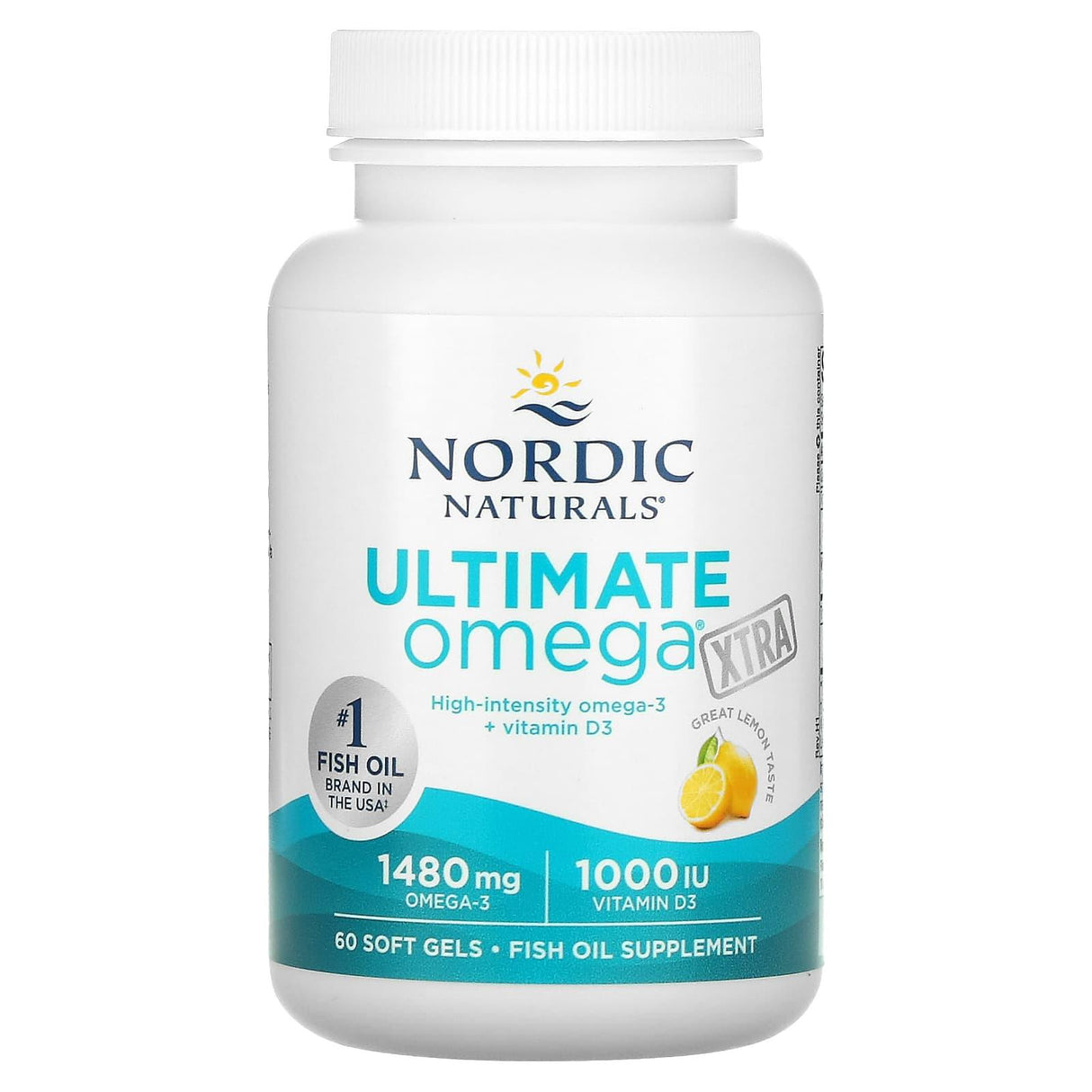 Nordic Naturals, Ultimate Omega Xtra, Lemon, 740 mg, 60 Soft Gels - Supply Center USA