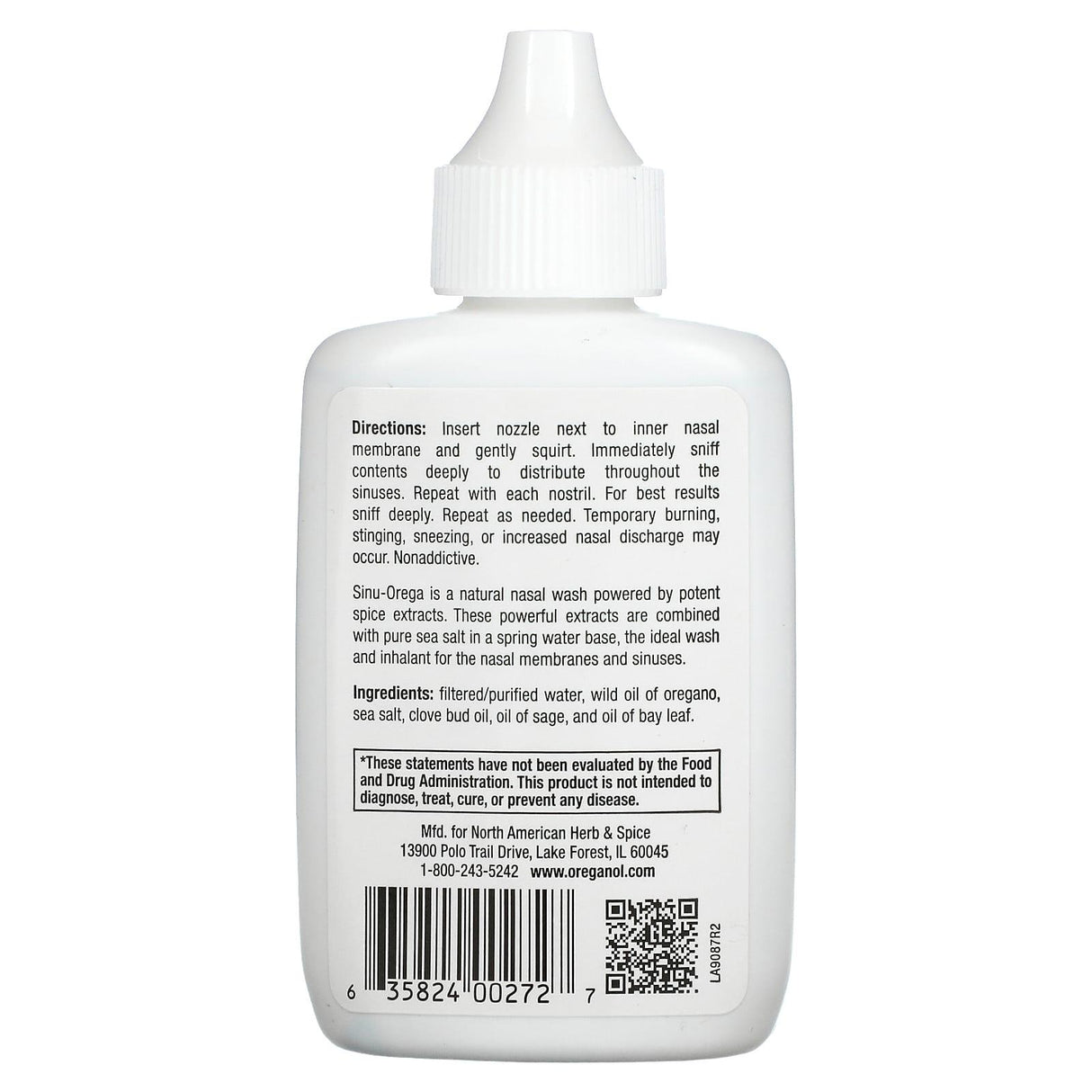 North American Herb & Spice Co., Sinu Orega, Nasal Spray, 2 fl oz (60 ml) - Supply Center USA