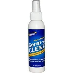 North American Herb & Spice, Germ-a Clenz, All Purpose Natural Spray, 4 fl oz (120 ml) - Supply Center USA