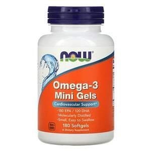 Now Foods, Omega-3 Mini Gels, 180 Softgels - Supply Center USA