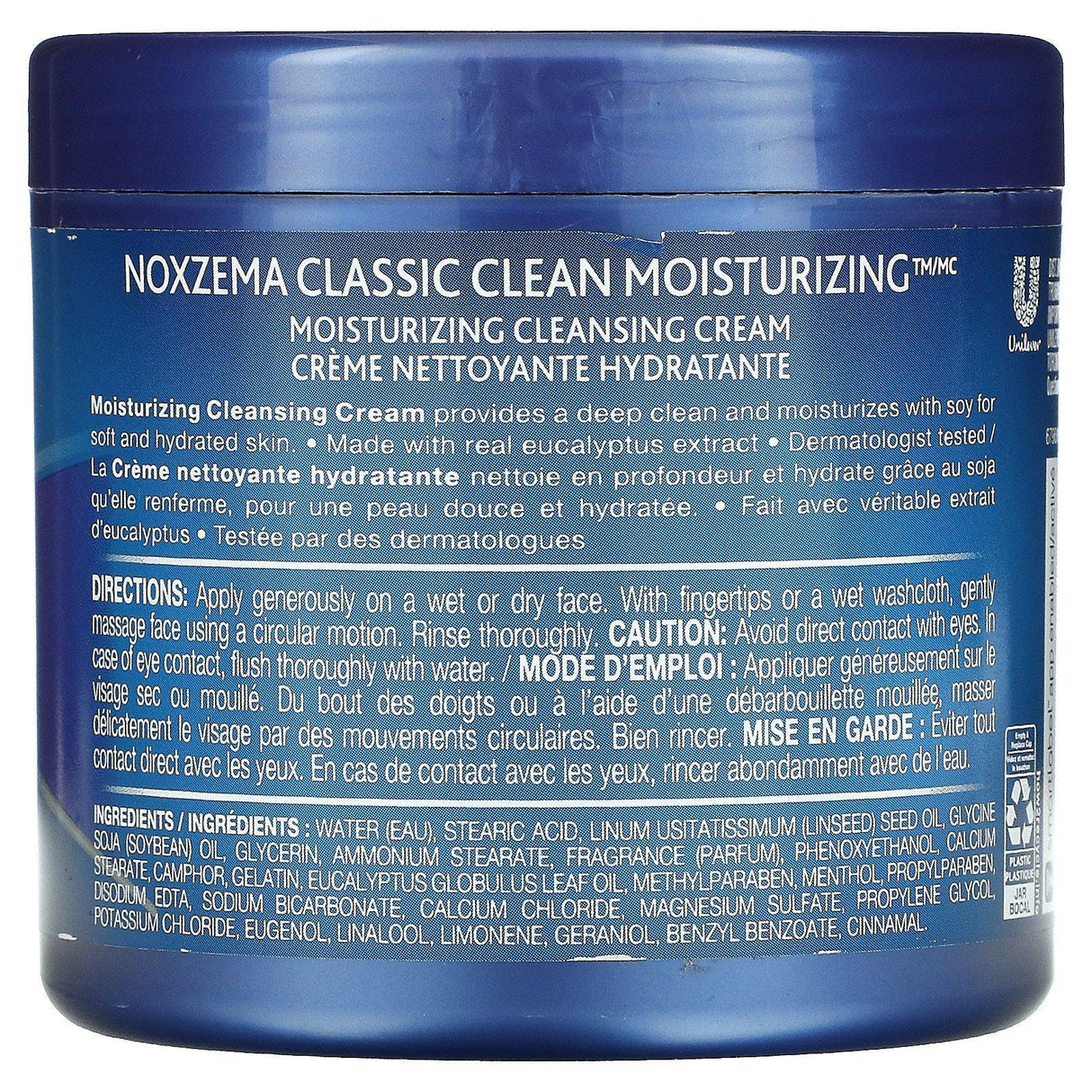 Noxzema, Classic Clean, Moisturizing Cleansing Cream, Eucalyptus, 12 oz (340 g) - Supply Center USA