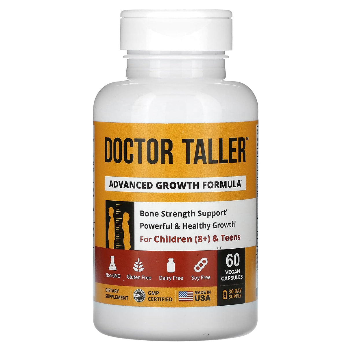 NuBest, Doctor Taller, Advanced Growth Formula, Children 8+ & Teens, 60 Vegan Capsules - Supply Center USA