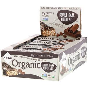 NuGo Nutrition, Organic Protein Bars, Double Dark Chocolate, 12 Bars, 1.76 oz (50 g) Each - Supply Center USA