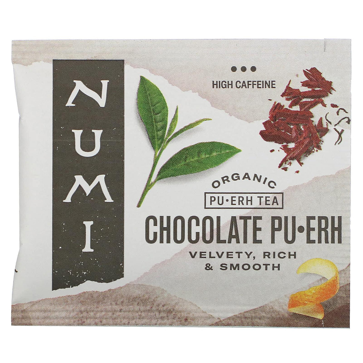 Numi Tea, Organic Pu-Erh Tea, Chocolate Pu-Erh, 16 Tea Bags, 1.24 oz (35.2 g) - Supply Center USA