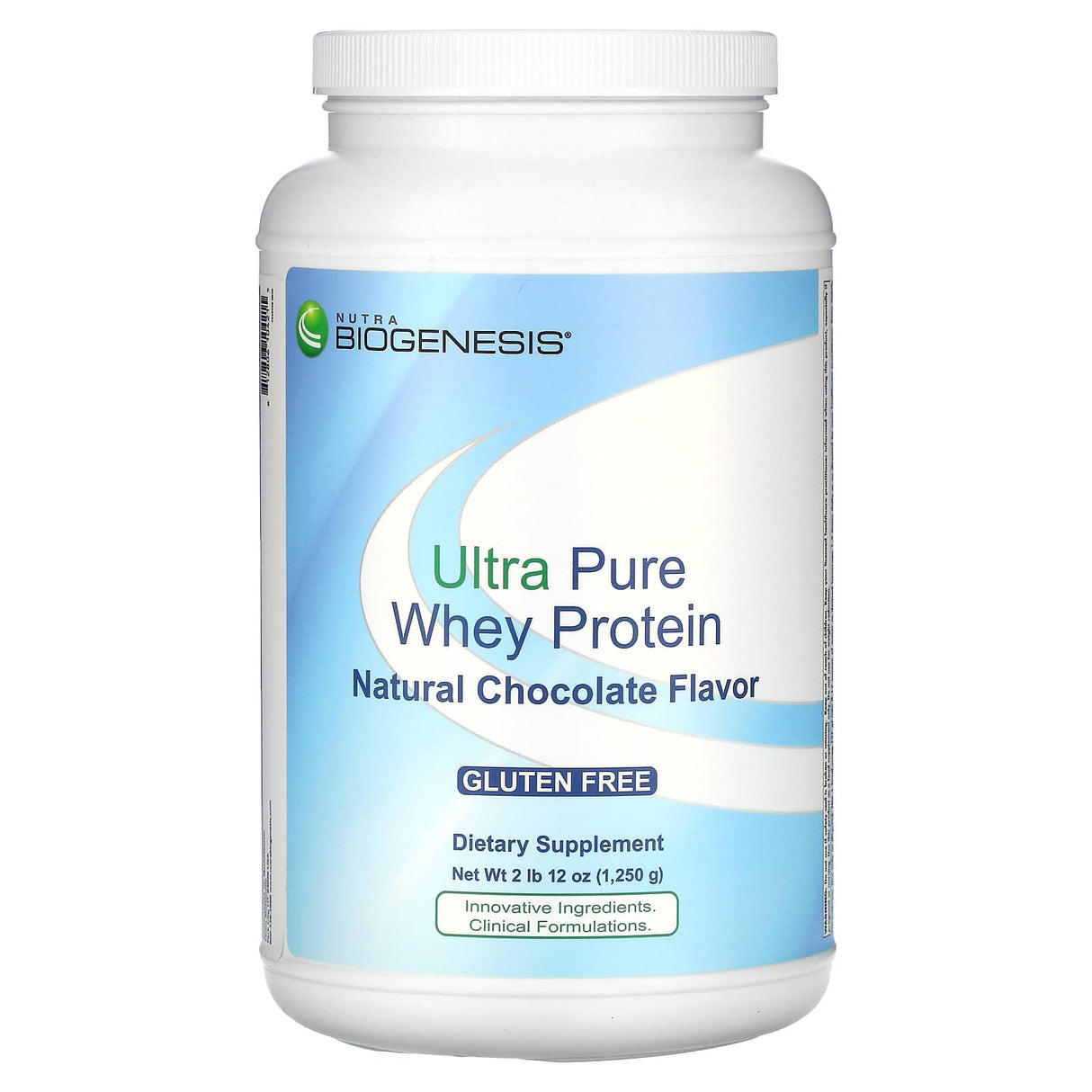 Nutra BioGenesis, Ultra Pure Whey Protein, Natural Chocolate, 2 lb 12 oz (1,250 g) - Supply Center USA