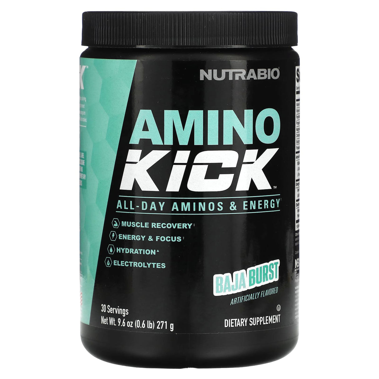 Nutrabio Labs, Amino Kick, Baja Burst, 0.6 lb (271 g) - Supply Center USA