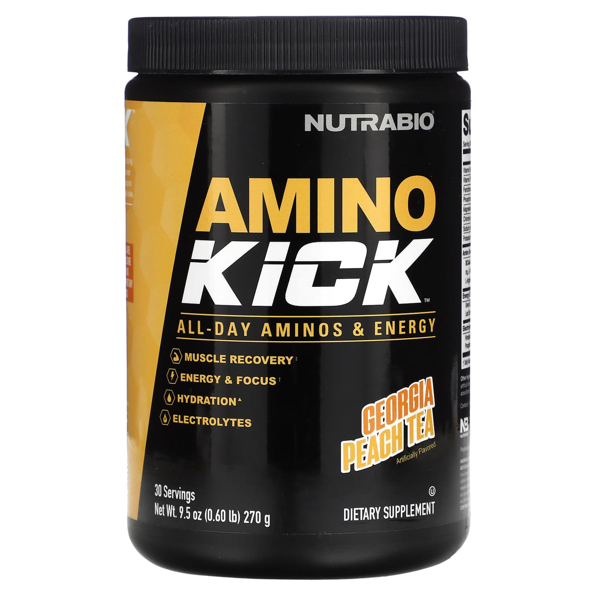 Nutrabio Labs, Amino Kink, Georgia Peach Tea, 0.6 lb (270 g) - Supply Center USA