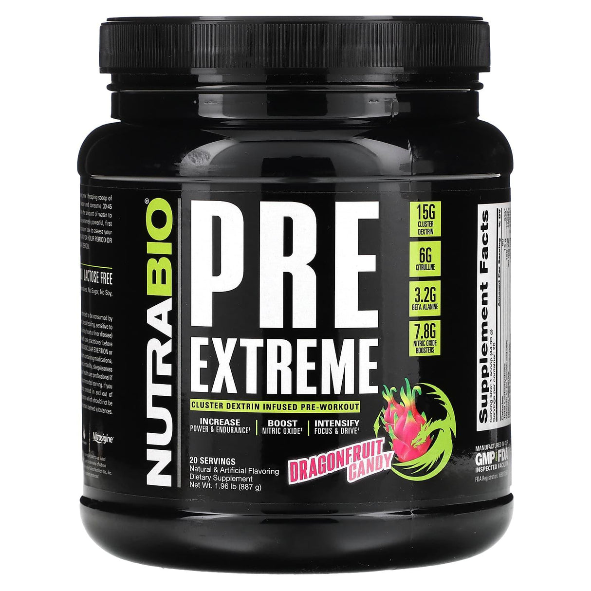 Nutrabio Labs, PRE Extreme, Watermelon, 1.92 lb (871 g ) - Supply Center USA