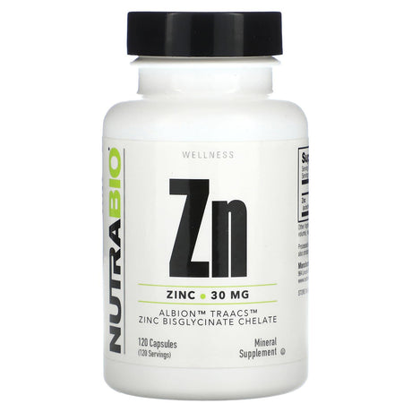 Nutrabio Labs, Zn, Zinc, 30 mg, 120 Capsules - Supply Center USA