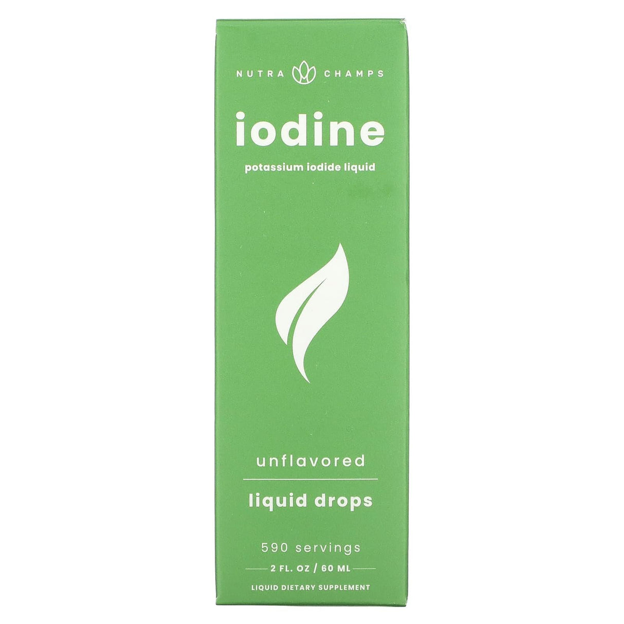 NutraChamps, Iodine Liquid Drops, Unflavored, 2 fl oz (60 ml) - Supply Center USA