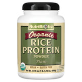 NutriBiotic, Organic Rice Protein Powder, Plain, 1 lb 5.16 oz (600 g) - Supply Center USA