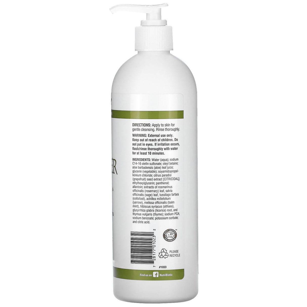 NutriBiotic, Skin Cleanser, Non-Soap, Fresh Fruit, 16 fl oz (473 ml) - Supply Center USA