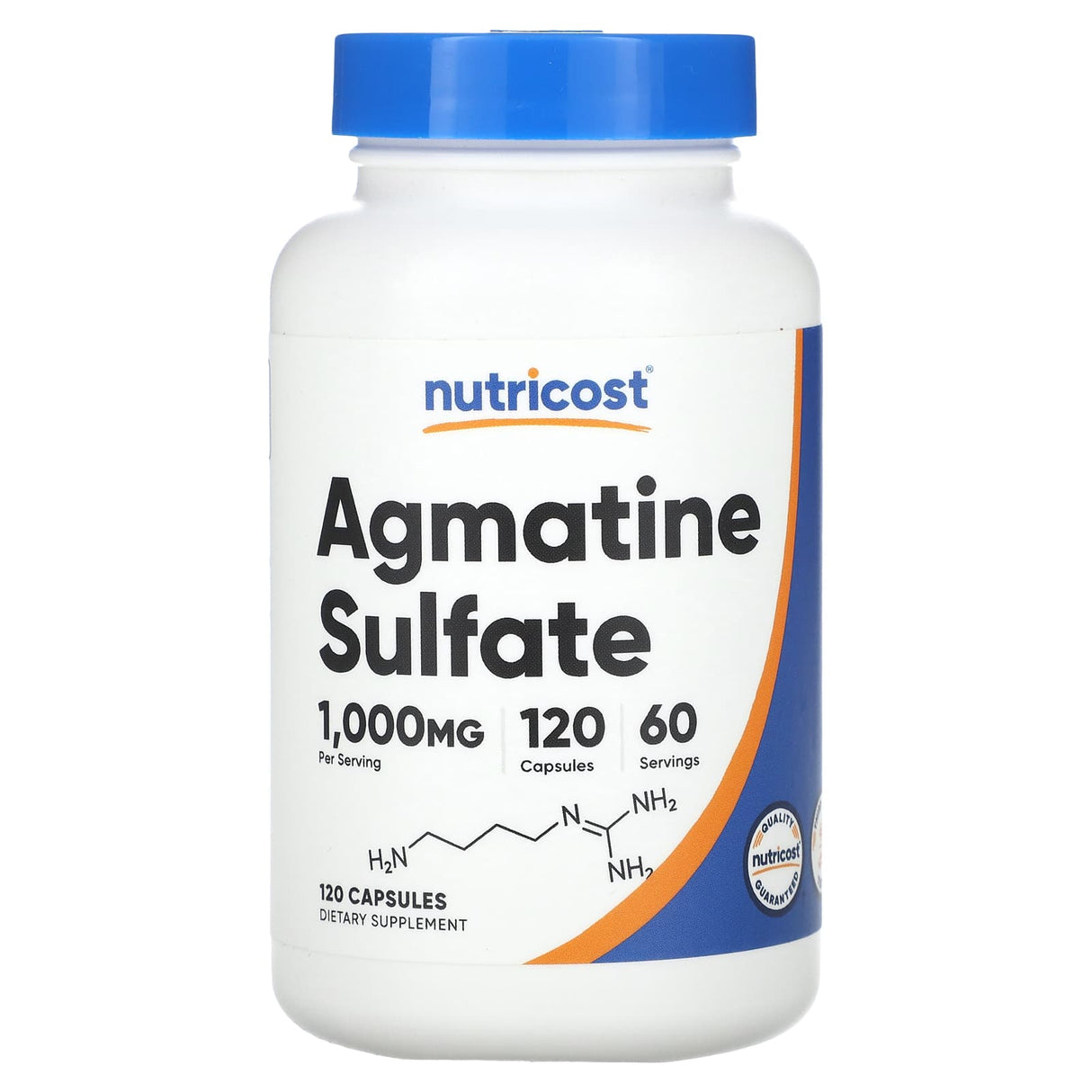 Nutricost, Agmatine Sulfate, 500 mg, 120 Capsules - Supply Center USA