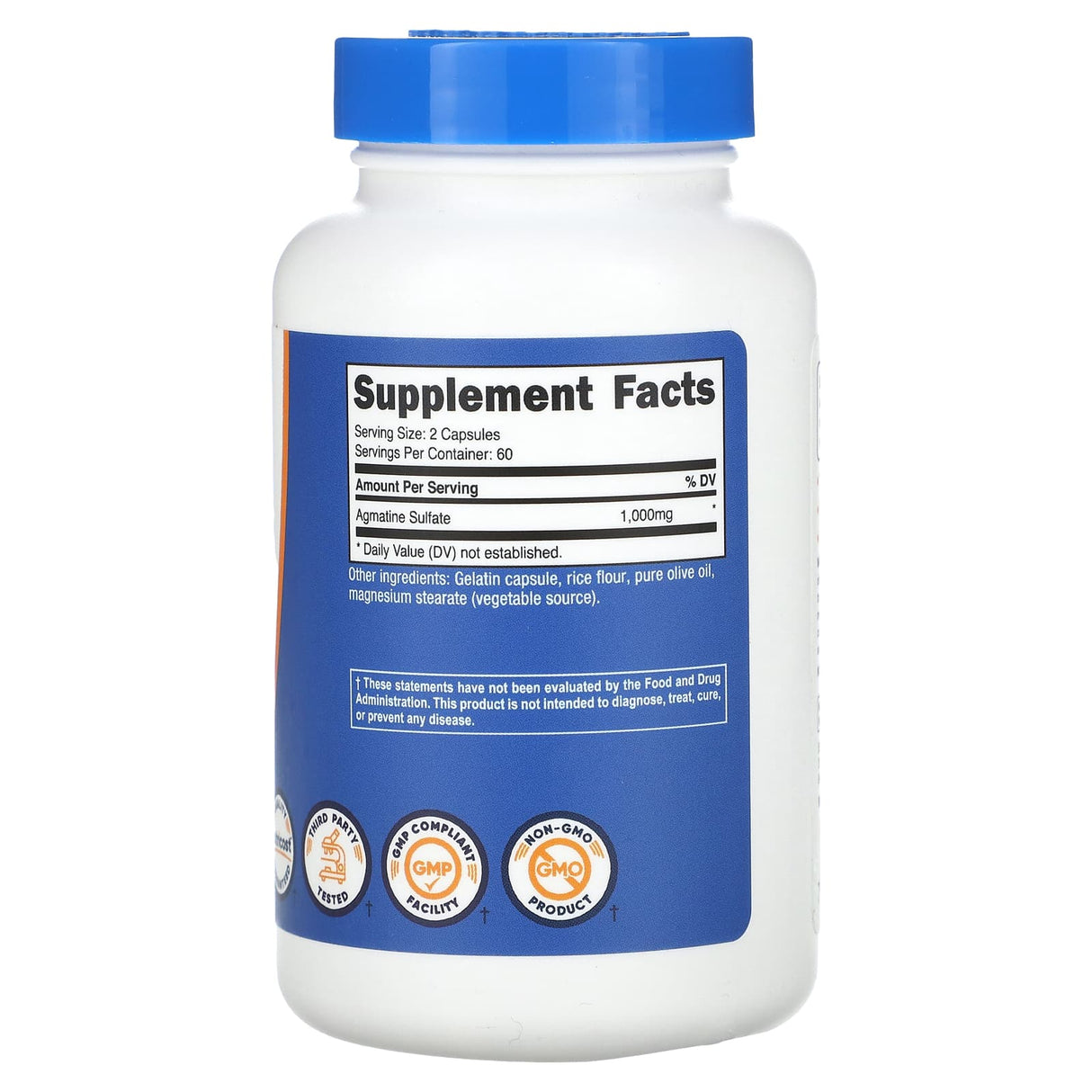 Nutricost, Agmatine Sulfate, 500 mg, 120 Capsules - Supply Center USA