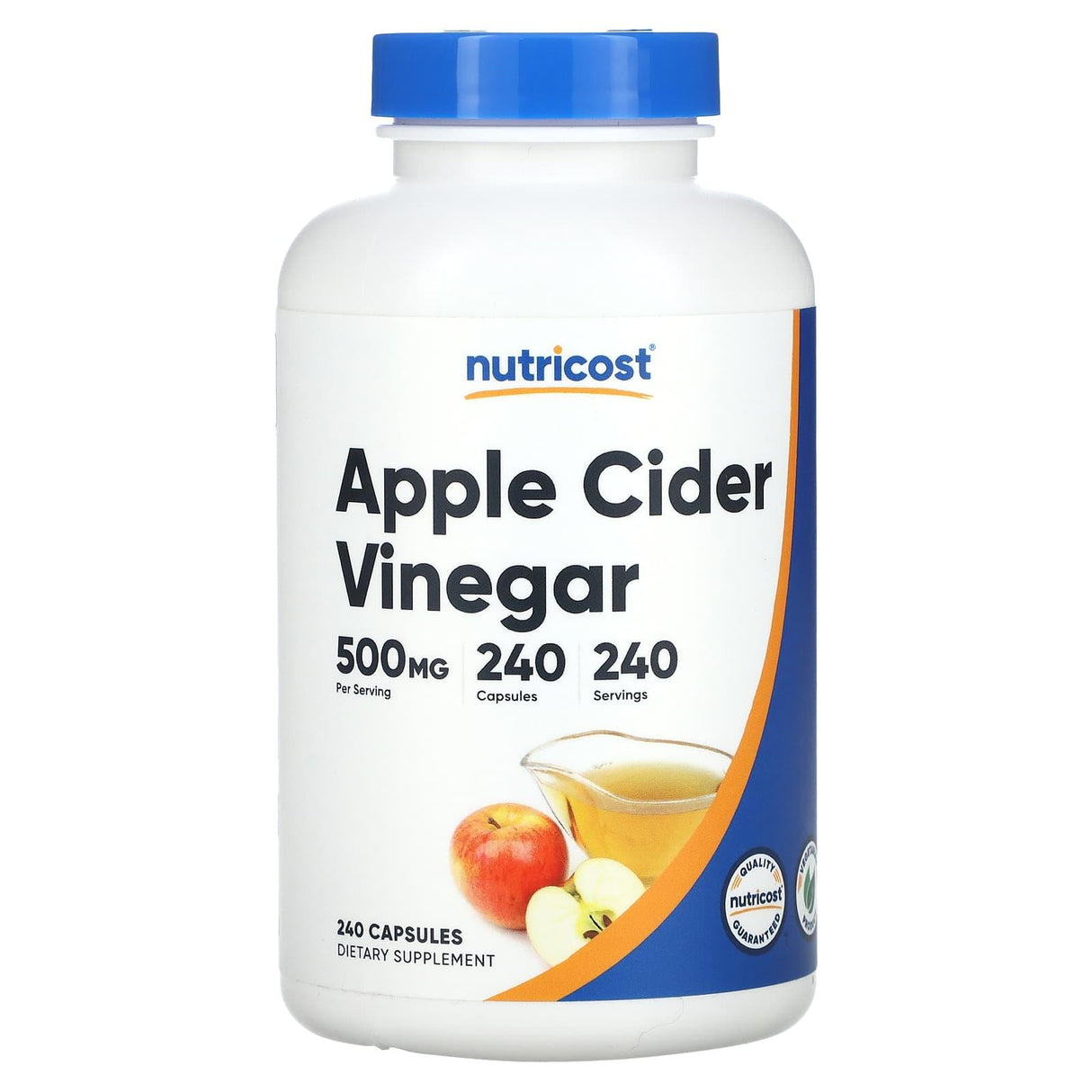 Nutricost, Apple Cider Vinegar , 500 mg , 240 Capsules - Supply Center USA