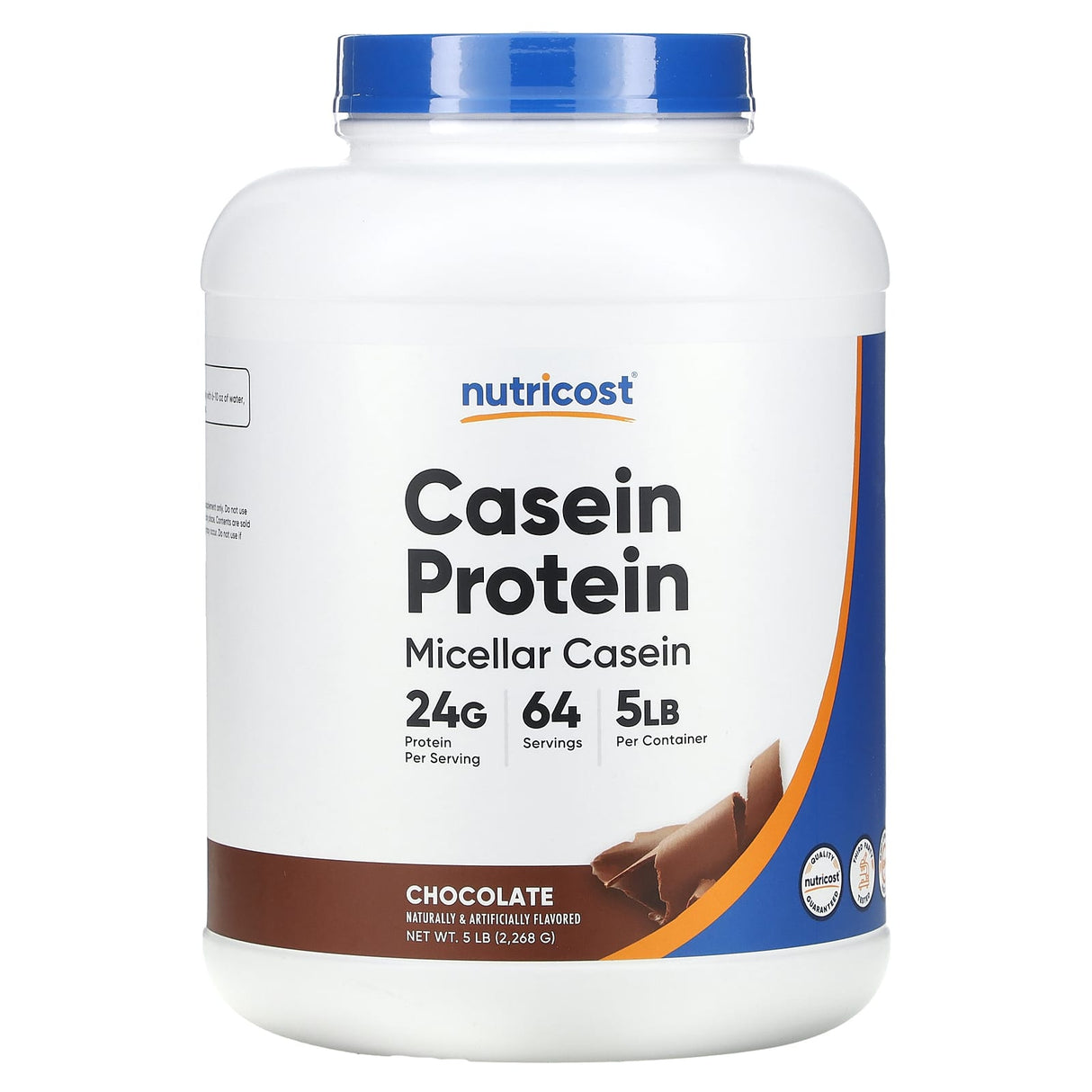 Nutricost, Casein Protein, Chocolate, 5 lb (2,268 g) - Supply Center USA
