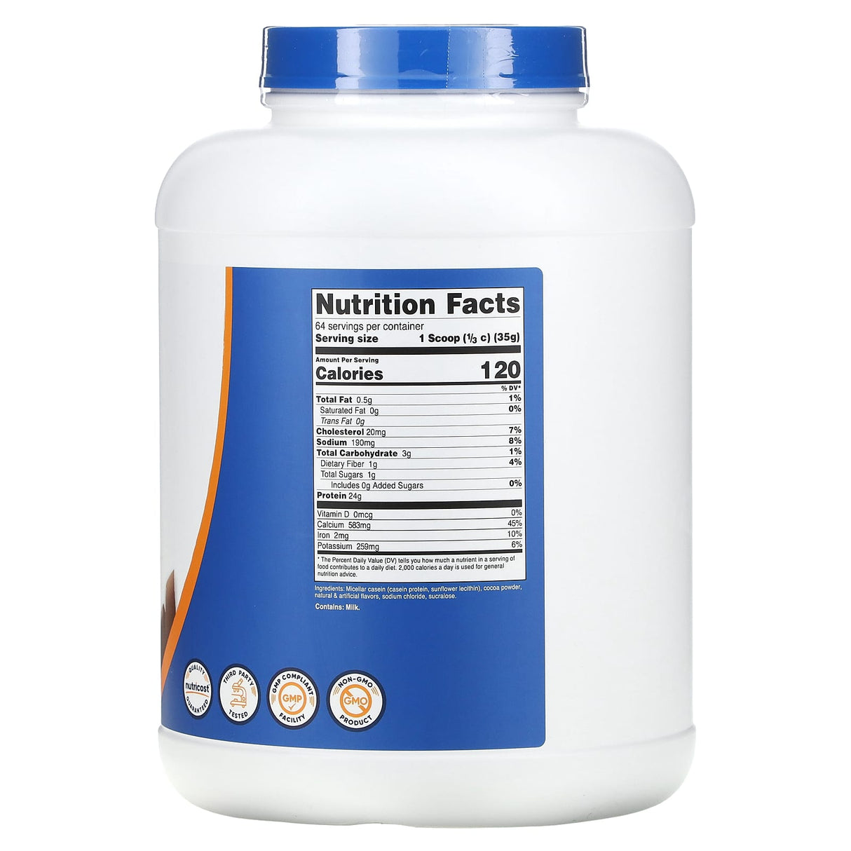 Nutricost, Casein Protein, Chocolate, 5 lb (2,268 g) - Supply Center USA
