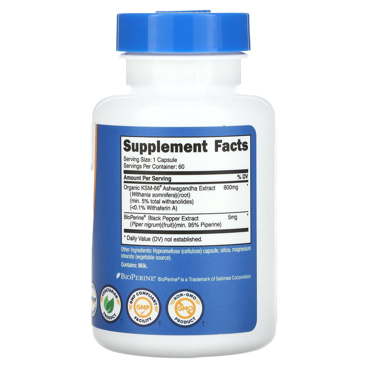 Nutricost, KSM-66, Ashwagandha Root Extract, 600 mg, 60 Capsules - Supply Center USA