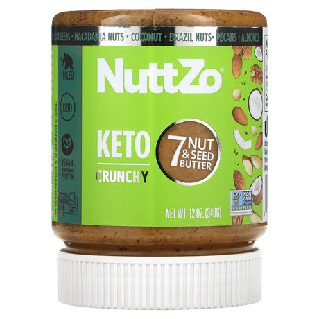 Nuttzo, Keto Butter, 7 Nuts & Seeds, Crunchy, 12 oz (340 g) - Supply Center USA