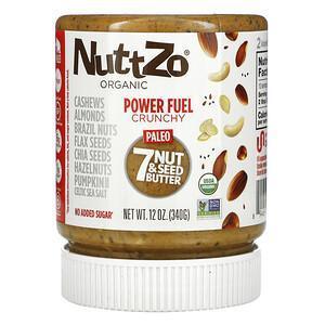 Nuttzo, Organic, Power Fuel, 7 Nut & Seed Butter, Crunchy, 12 oz (340 g) - Supply Center USA