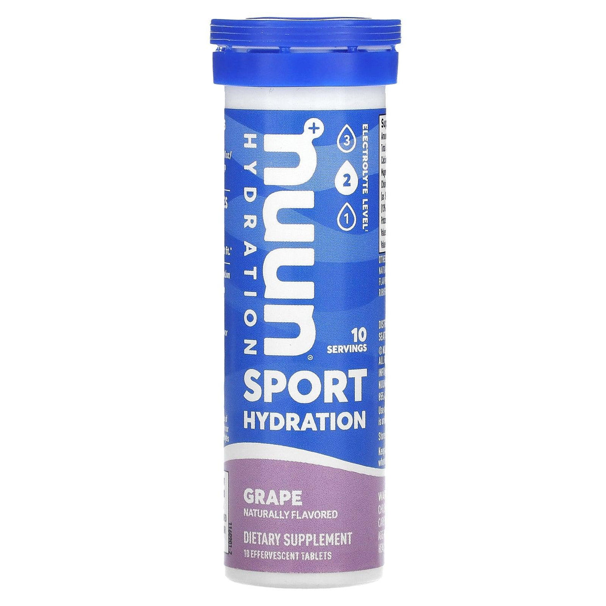 Nuun, Hydration, Sport, Effervescent Electrolyte Supplement, Grape, 10 Tablets - Supply Center USA
