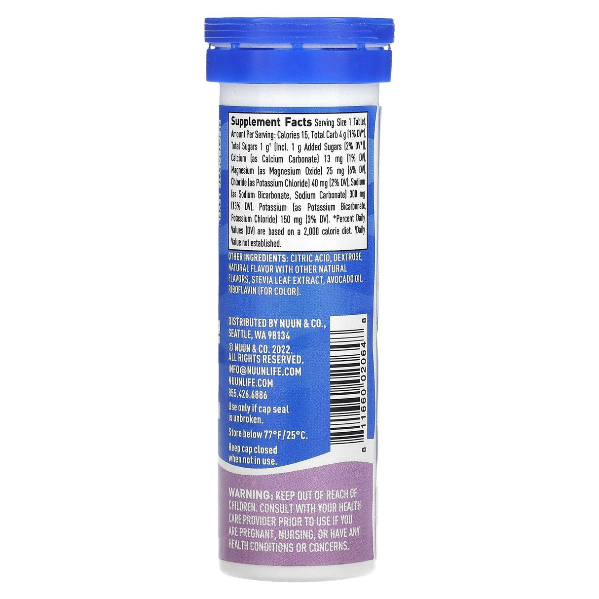 Nuun, Hydration, Sport, Effervescent Electrolyte Supplement, Grape, 10 Tablets - Supply Center USA