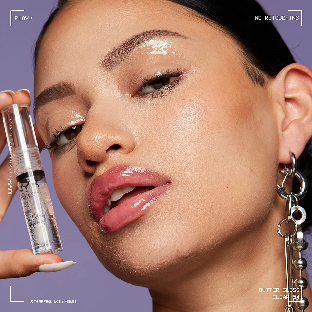 NYX PROFESSIONAL MAKEUP Butter Gloss, Non-Sticky Lip Gloss - Sugar Glass (Clear) - Supply Center USA