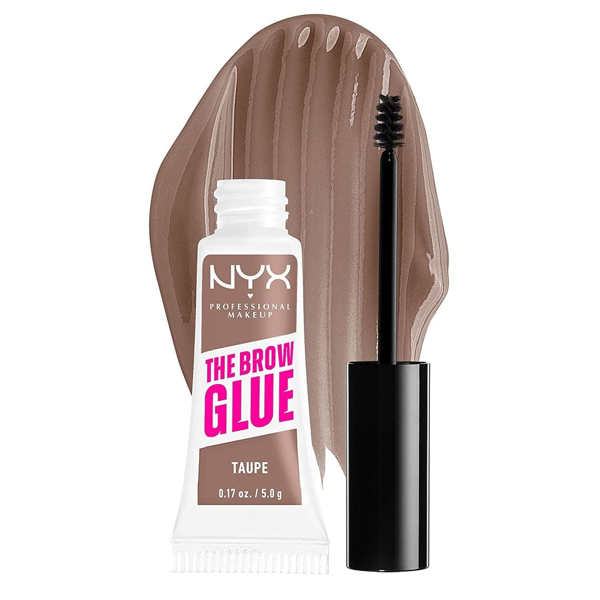 NYX PROFESSIONAL MAKEUP the Brow Glue, Extreme Hold Tinted Eyebrow Gel - Taupe - Supply Center USA