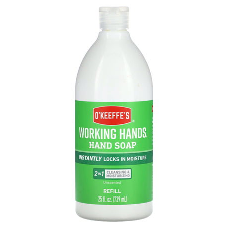 O'Keeffe's, Working Hands, Hand Soap, Unscented, 25 fl oz (739 ml) - Supply Center USA