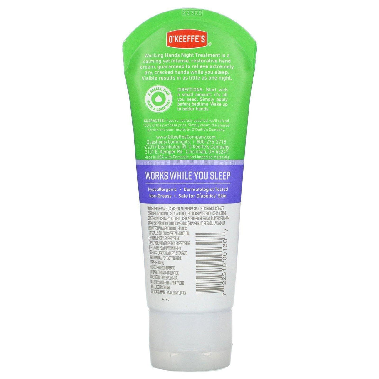 O'Keeffe's, Working Hands, Night Treatment, Hand Cream, 3.0 oz (85 g) - Supply Center USA