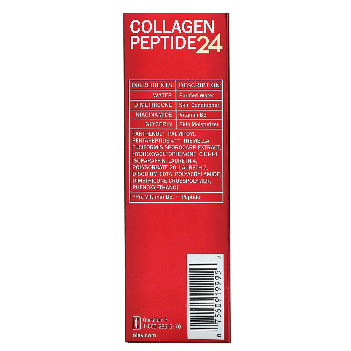 Olay, Regenerist, Collagen Peptide 24, Serum, Fragrance-Free, 1.3 fl oz (40 ml) - Supply Center USA