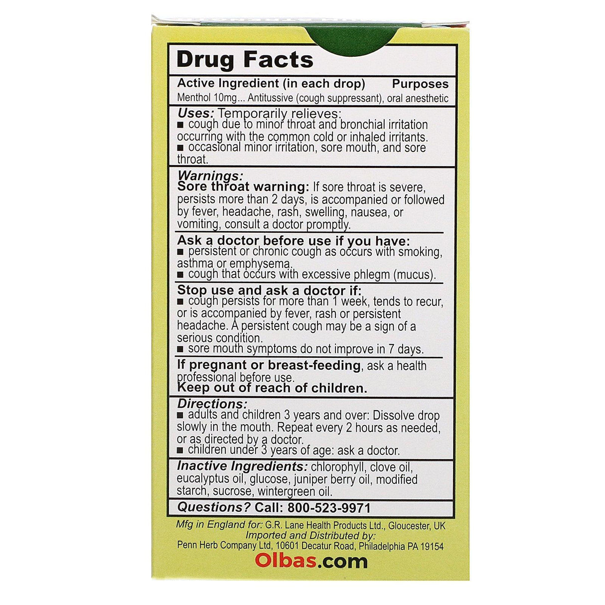 Olbas Therapeutic, Pastilles Herbal Cough Drops, Maximum Strength, 27 Drops - Supply Center USA