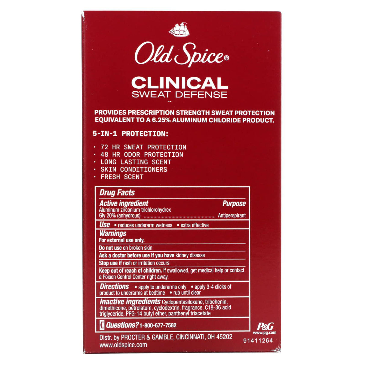 Old Spice, Clinical Sweat Defense, Anti-Perspirant/Deodorant, Stronger Swagger, 1.7 oz (48 g) - Supply Center USA