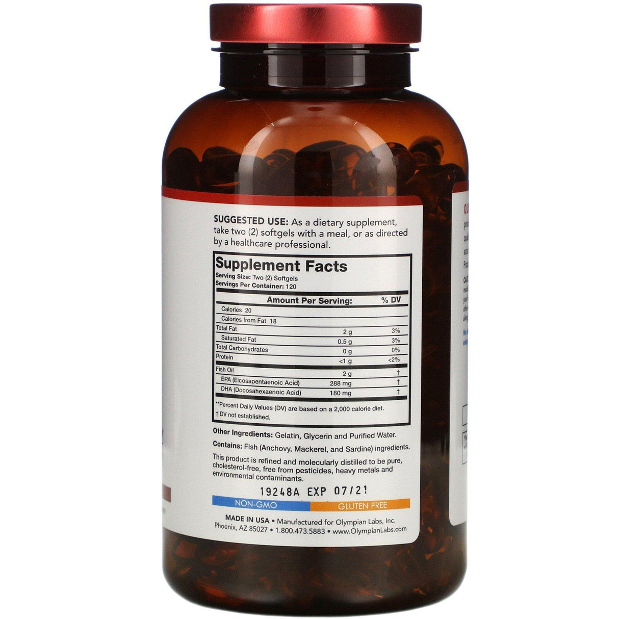 Olympian Labs, Omega-3 Fish Oils, 1,000 mg, 240 Softgels - Supply Center USA