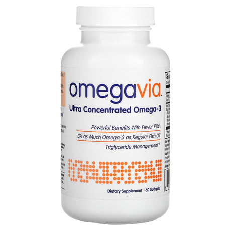 OmegaVia, Ultra Concentrated Omega-3, 60 Softgels - Supply Center USA