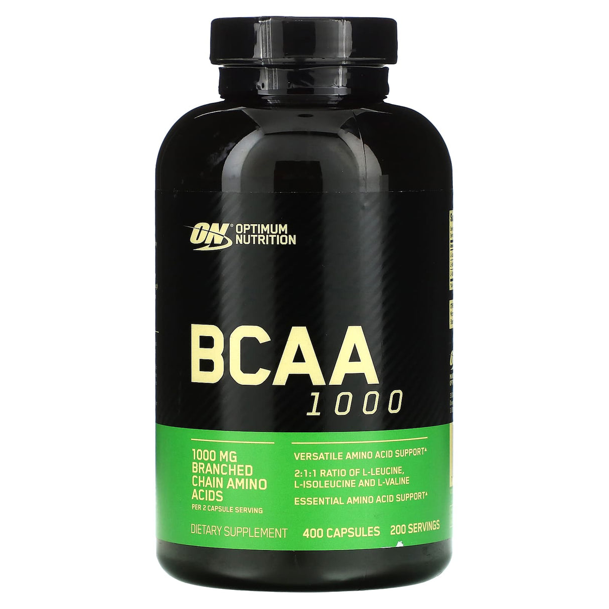 Optimum Nutrition, BCAA 1000, 500 mg, 200 Capsules - Supply Center USA