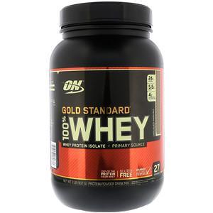 Optimum Nutrition, Gold Standard 100% Whey, Chocolate Hazelnut, 2 lb (907 g) - Supply Center USA