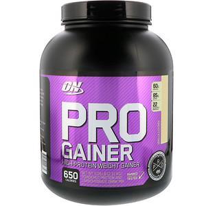 Optimum Nutrition, PRO GAINER, High-Protein Weight Gainer, Vanilla Custard, 5.09 lbs (2.31 kg) - Supply Center USA