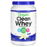 Orgain, Grass-Fed Whey Protein, Clean Whey Protein Powder, Vanilla Bean, 1.82 lbs (828 g) - Supply Center USA