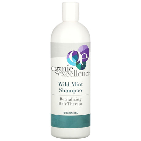 Organic Excellence, Shampoo, Revitalizing Hair Therapy, Wild Mint, 16 fl oz (473 ml) - Supply Center USA