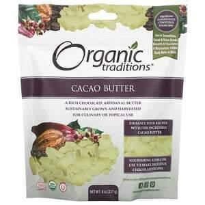 Organic Traditions, Cacao Butter, 8 oz (227 g) - Supply Center USA