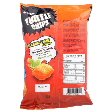 Orion, Turtle Chips, Flamin' Lime, 5.64 oz (160 g) - Supply Center USA